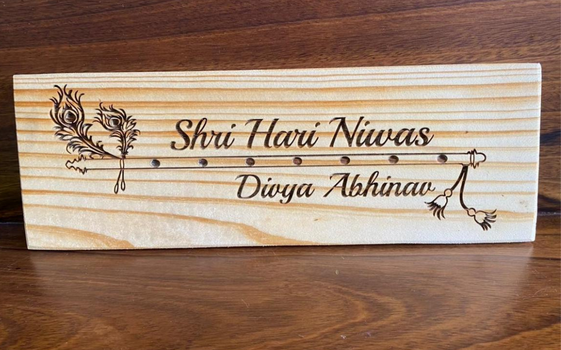 Classic Pinewood & SS Name Plate